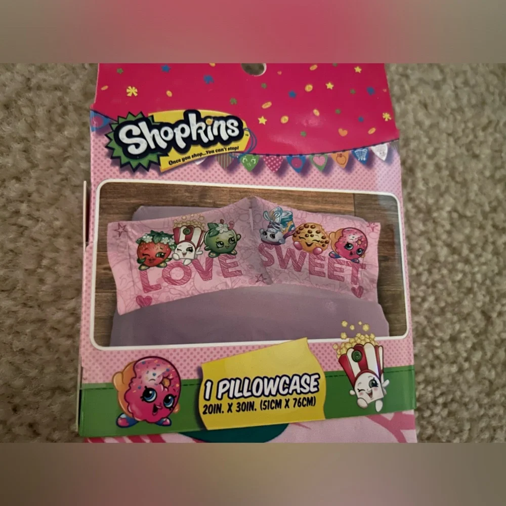 Shopkins Pillowcase LOVE SWEET (1) NWT